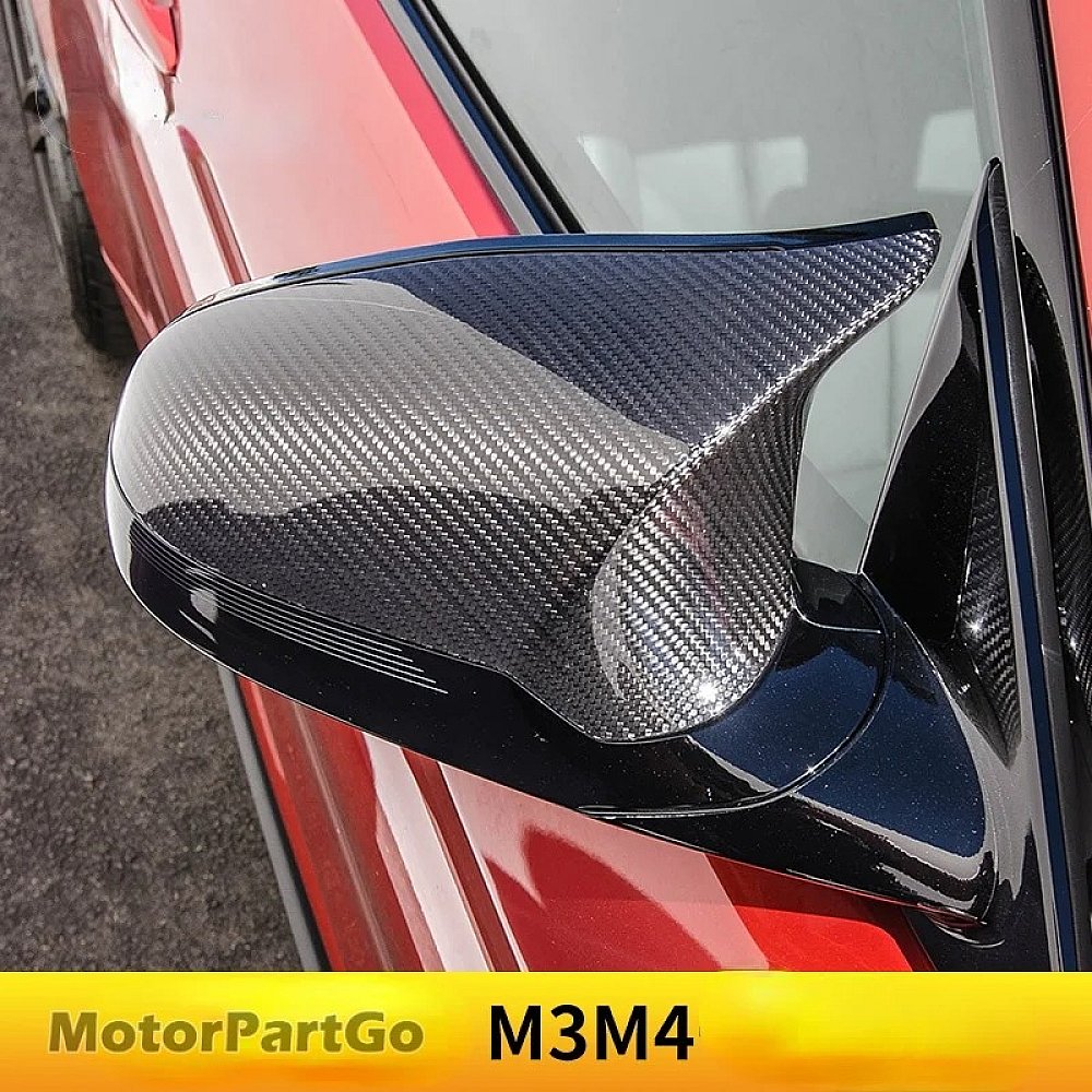 Real DRY Carbon Fiber Mirror Cover 1 pair for  BMW F80 F82 F83 F87 M2 M3 M4  2015-2019